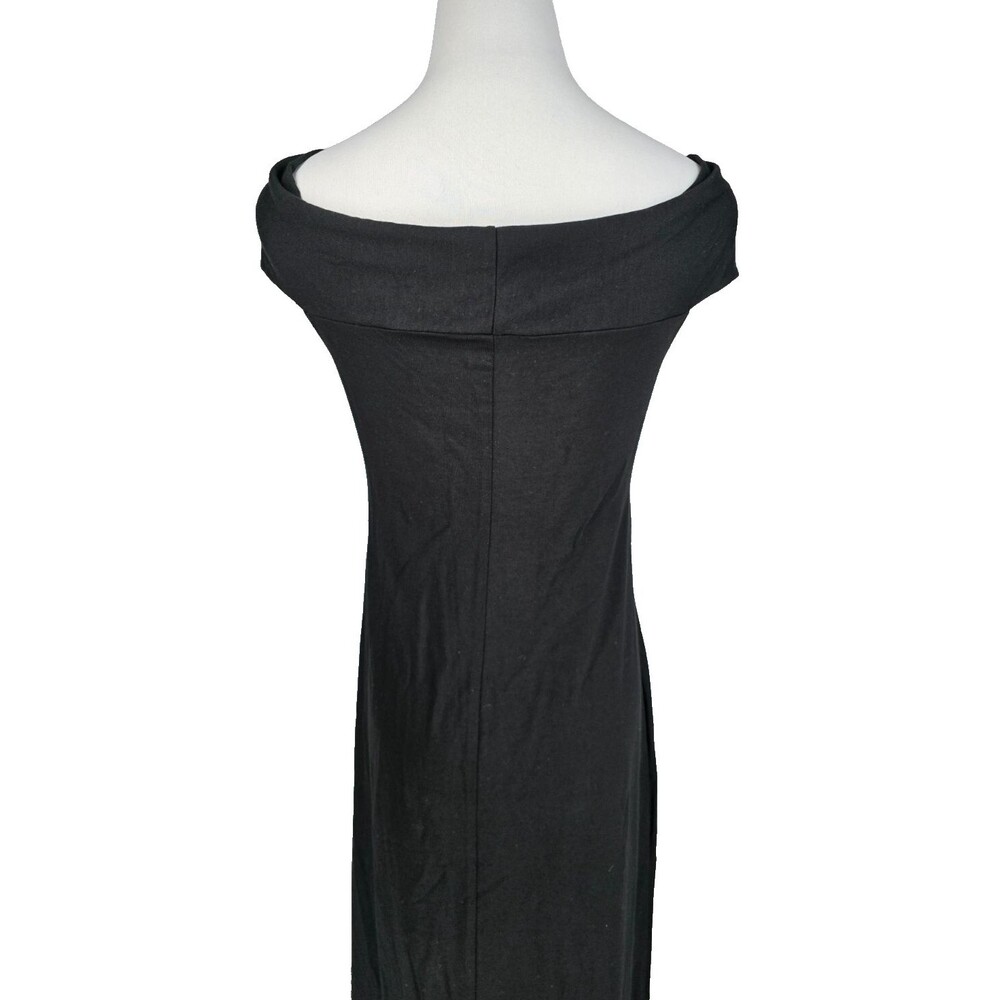 Reformation Anthropologie Midi Dress M Black Casual Comfort Off the Shoulder - Picture 5 of 8